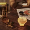 Lampe portable en verre peint beige 12x10,2cm Ripple - Ferm Living