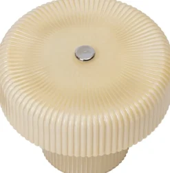 Lampe portable en verre peint beige 12x10,2cm Ripple - Ferm Living