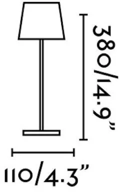 Lampe portable pour extérieur en aluminium blanc Toc - Faro Barcelona
