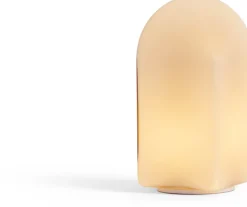 Lampe portative en verre rose poudré 11x24cm Parade - Hay