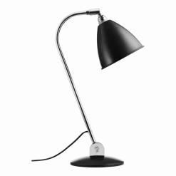 Lampe à poser en métal chromé et noir bestlite 50 cm BL2 - Gubi