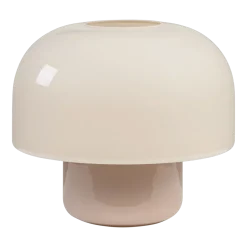 Lampe à poser en verre macchiato et gris chaud 29x25cm Kasumi - Versmissen