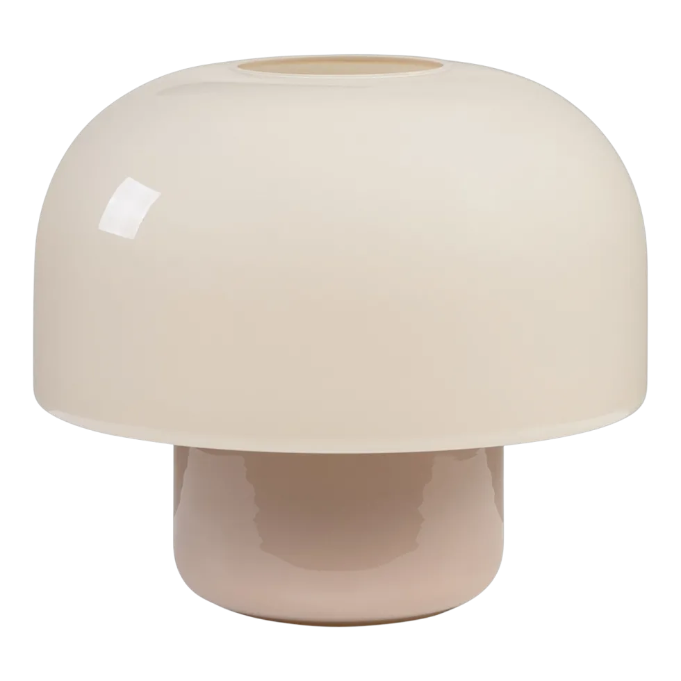 Lampe à poser en verre macchiato et gris chaud 29x25cm Kasumi - Versmissen
