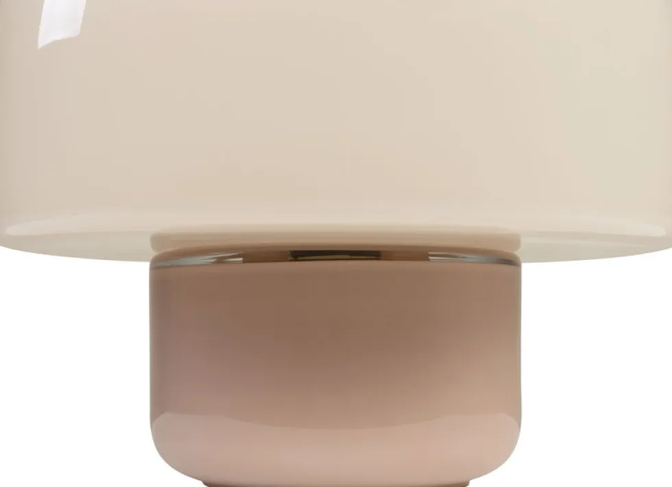 Lampe à poser en verre macchiato et gris chaud 29x25cm Kasumi - Versmissen