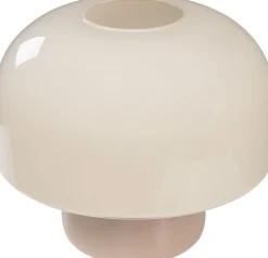 Lampe à poser en verre macchiato et gris chaud 29x25cm Kasumi - Versmissen