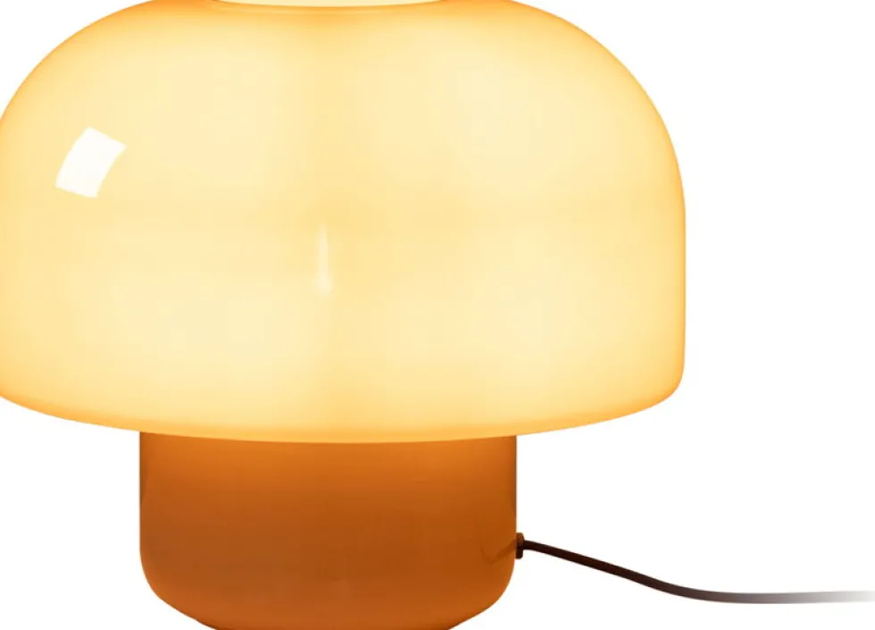 Lampe à poser en verre macchiato et gris chaud 29x25cm Kasumi - Versmissen