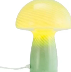 Lampe à poser en verre vert champignon 18x23cm Jenny - Dyberg larsen