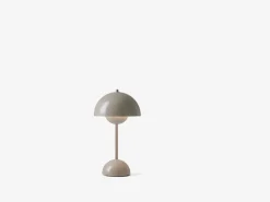 Lampe à poser sans fil grey beige Flowerpot VP9 - &tradition