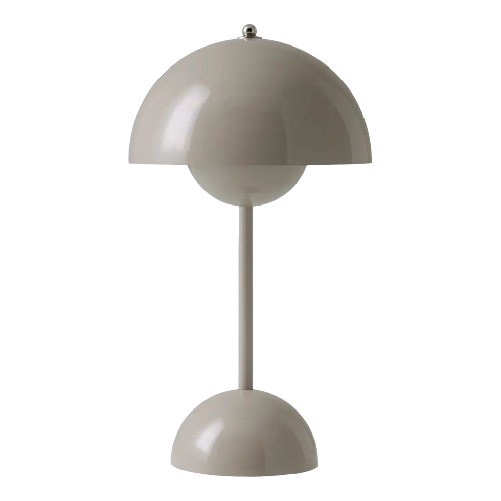 Lampe à poser sans fil grey beige Flowerpot VP9 - &tradition
