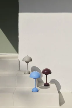 Lampe à poser sans fil grey beige Flowerpot VP9 - &tradition