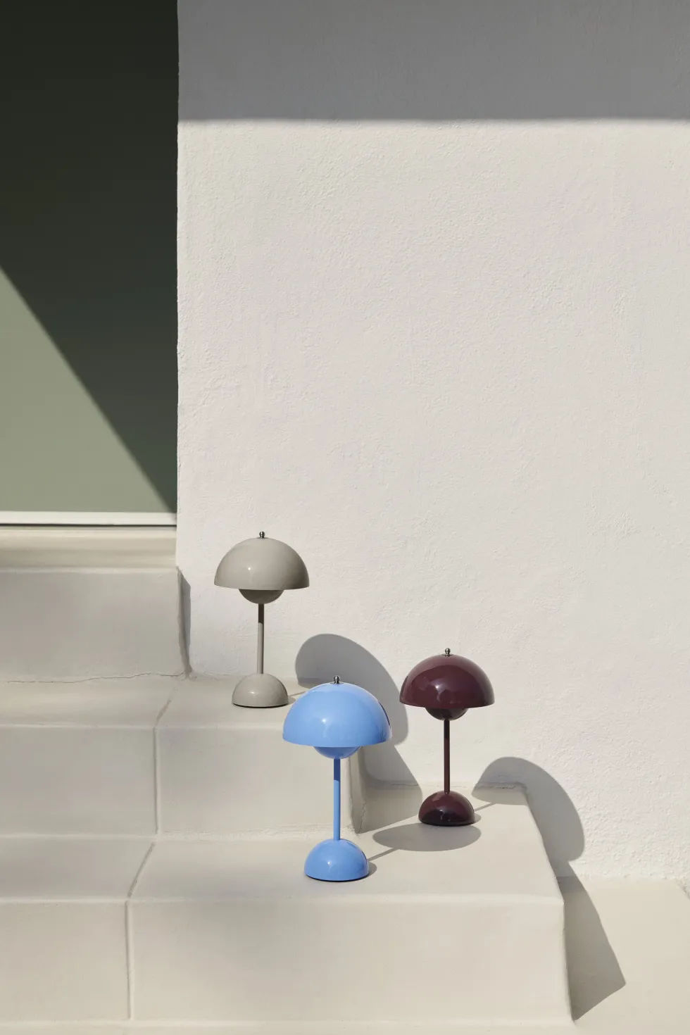 Lampe à poser sans fil grey beige Flowerpot VP9 - &tradition