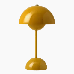 Lampe à poser sans fil moutarde Flowerpot VP9 - &tradition