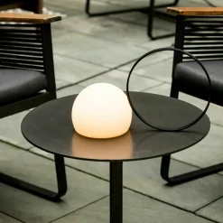 Lampe à poser sans fil noire avec grand anneau Circ - Estiluz