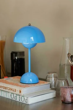 Lampe à poser sans fil swim blue Flowerpot VP9 - &tradition