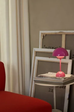 Lampe à poser sans fil tangy pink Flowerpot VP9 - &tradition
