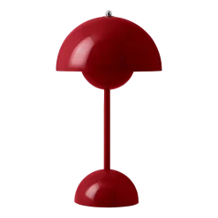 Lampe à poser sans fil vermilion red Flowerpot VP9 - &tradition