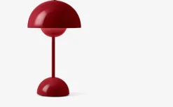 Lampe à poser sans fil vermilion red Flowerpot VP9 - &tradition