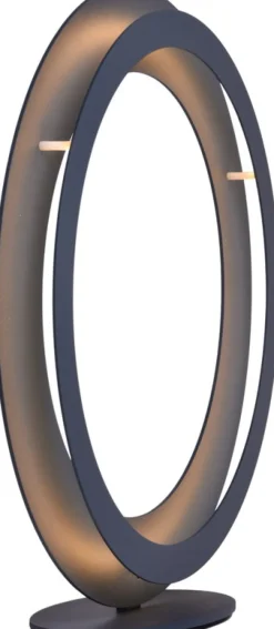 Lampe ronde en acier bleu foncé 50cm Zepto - Le deun