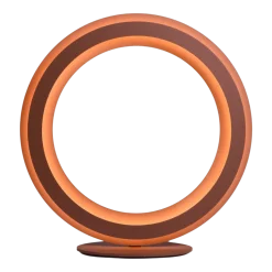 Lampe ronde en acier terracotta 50cm Zepto - Le deun