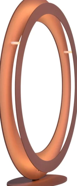 Lampe ronde en acier terracotta 50cm Zepto - Le deun