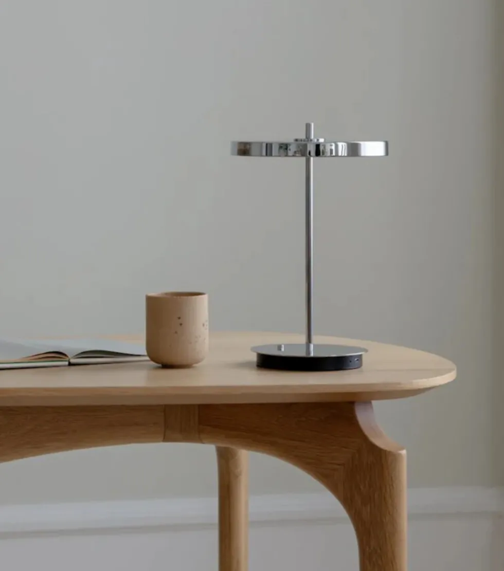 Lampe sans fil argenté chromé Asteria Move - UMAGE