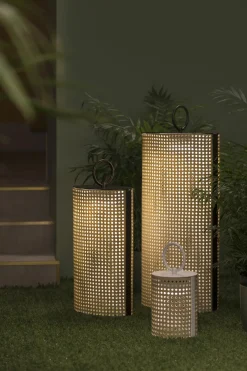 Lampe sans fil de jardin en bronze laqué et résine 83 cm Clara - Contardi