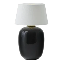Lampe sans fil en céramique noir 20 x 12 cm Torso - Audo