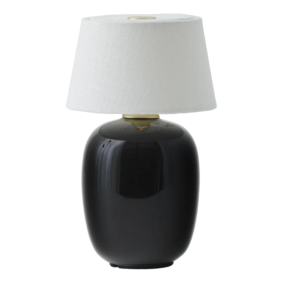 Lampe sans fil en céramique noir 20 x 12 cm Torso - Audo