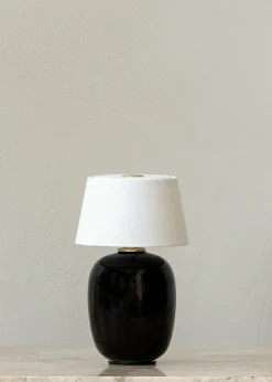 Lampe sans fil en céramique noir 20 x 12 cm Torso - Audo
