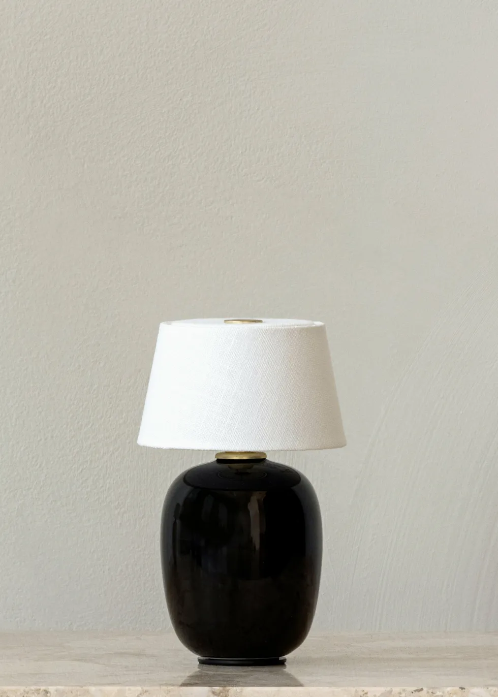 Lampe sans fil en céramique noir 20 x 12 cm Torso - Audo