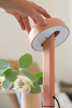 Lampe serre-joint rose cendré NOD - Tiptoe
