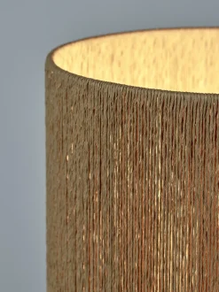 Lampe à table en grès blanc et abat-jour marron Oya 01 - Serax