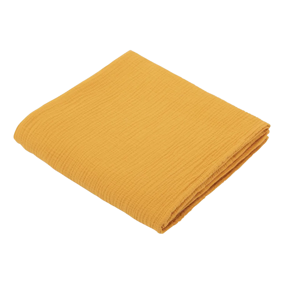 Lange en gaze de coton 90 x 90 cm jaune tournesol Les Petits - The Cool Republic
