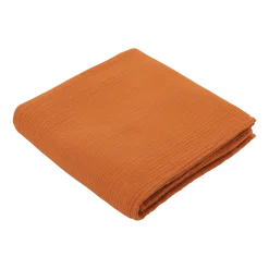 Lange en gaze de coton 90 x 90 cm orange abricot Les Petits - The Cool Republic