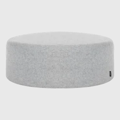 Large pouf en laine gris 25 cm Folk - noo.ma