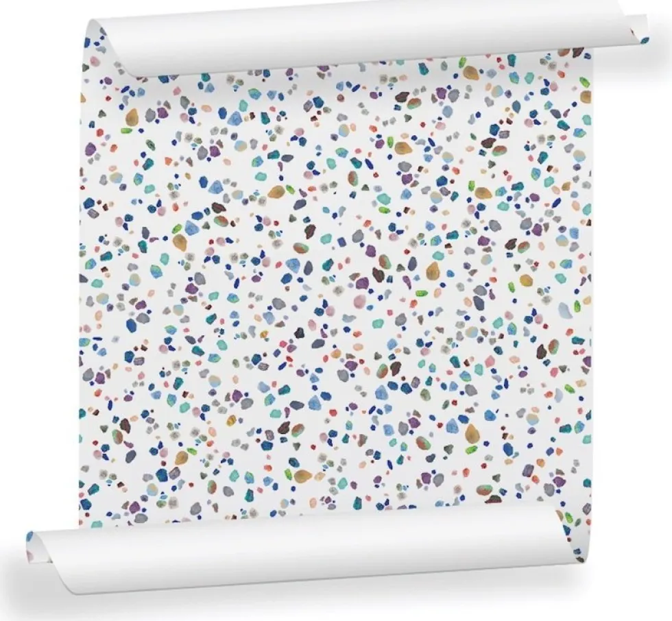 Lé de papier peint blanc Agathe - MUES Design