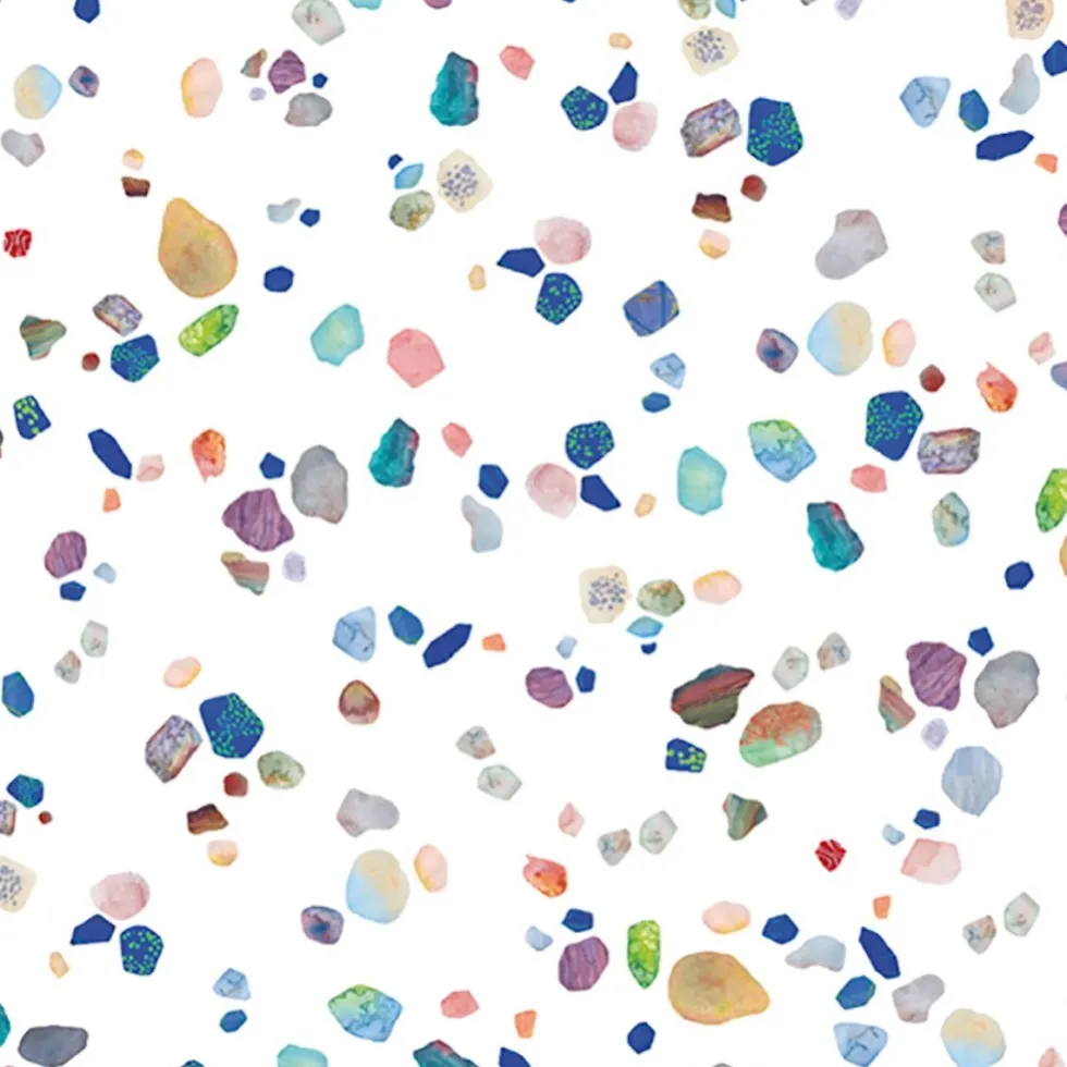 Lé de papier peint blanc Agathe - MUES Design