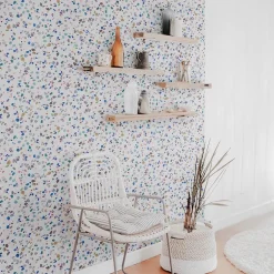 Lé de papier peint blanc Agathe - MUES Design