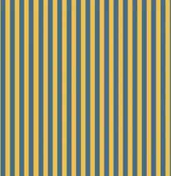 Lé de papier peint bleu et jaune Ernest 09 - Mues Design