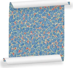 Lé de papier peint bleu Hassanatou - MUES Design