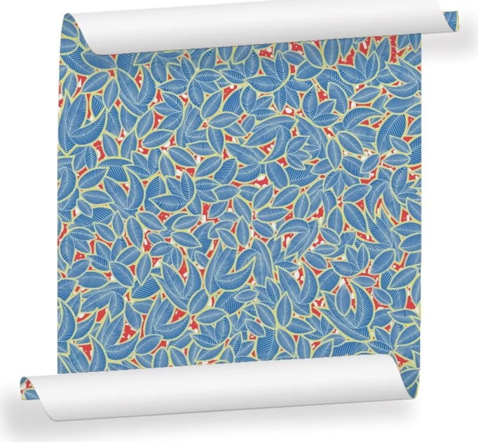 Lé de papier peint bleu Hassanatou - MUES Design