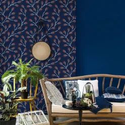 Lé de papier peint bleu Nyambura - MUES Design