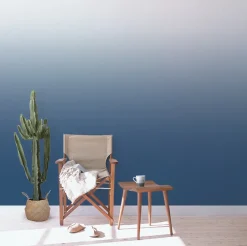 Lé de papier peint bleu turquin Séraphine - MUES Design