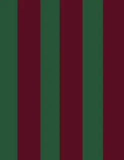 Lé de papier peint bordeaux et vert foncé Auguste 04 - Mues Design