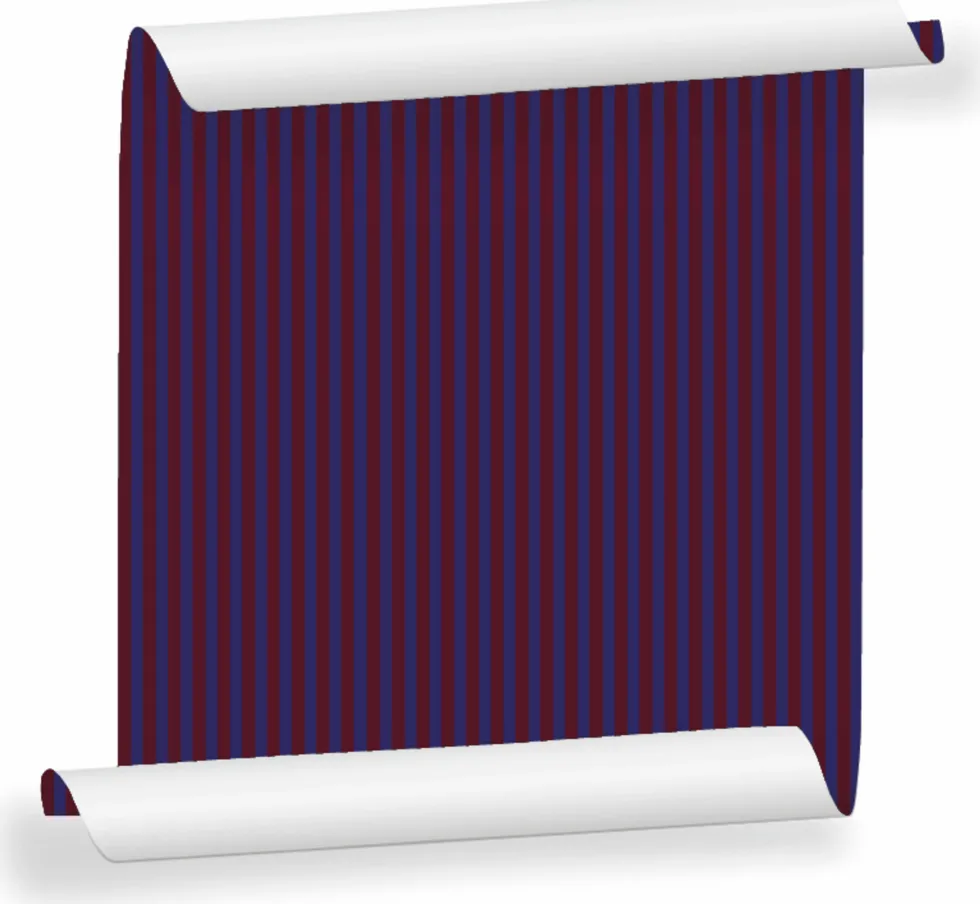Lé de papier peint bordeaux foncé et bleu marine Ernest 05 - Mues Design