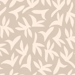 Lé de papier peint écru sur beige Loup - MUES Design