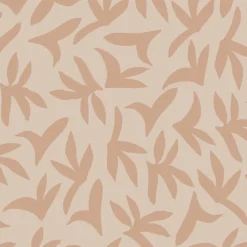 Lé de papier peint rose sur beige Loup - MUES Design