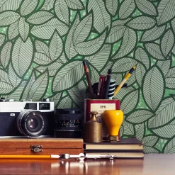 Lé de papier peint vert Hassanatou - MUES Design