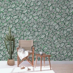 Lé de papier peint vert Hassanatou - MUES Design