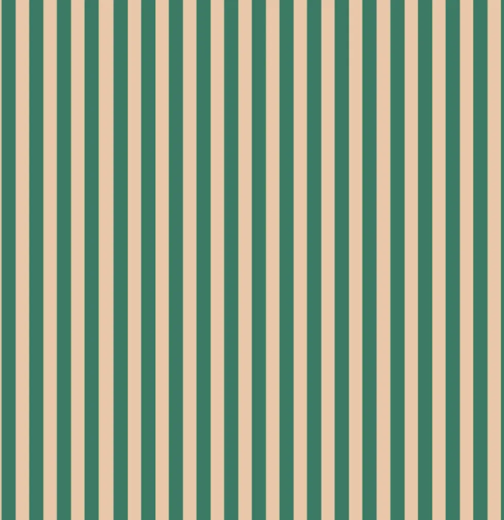 Lé de papier peint vert jade foncé et beige Ernest 23 - Mues Design